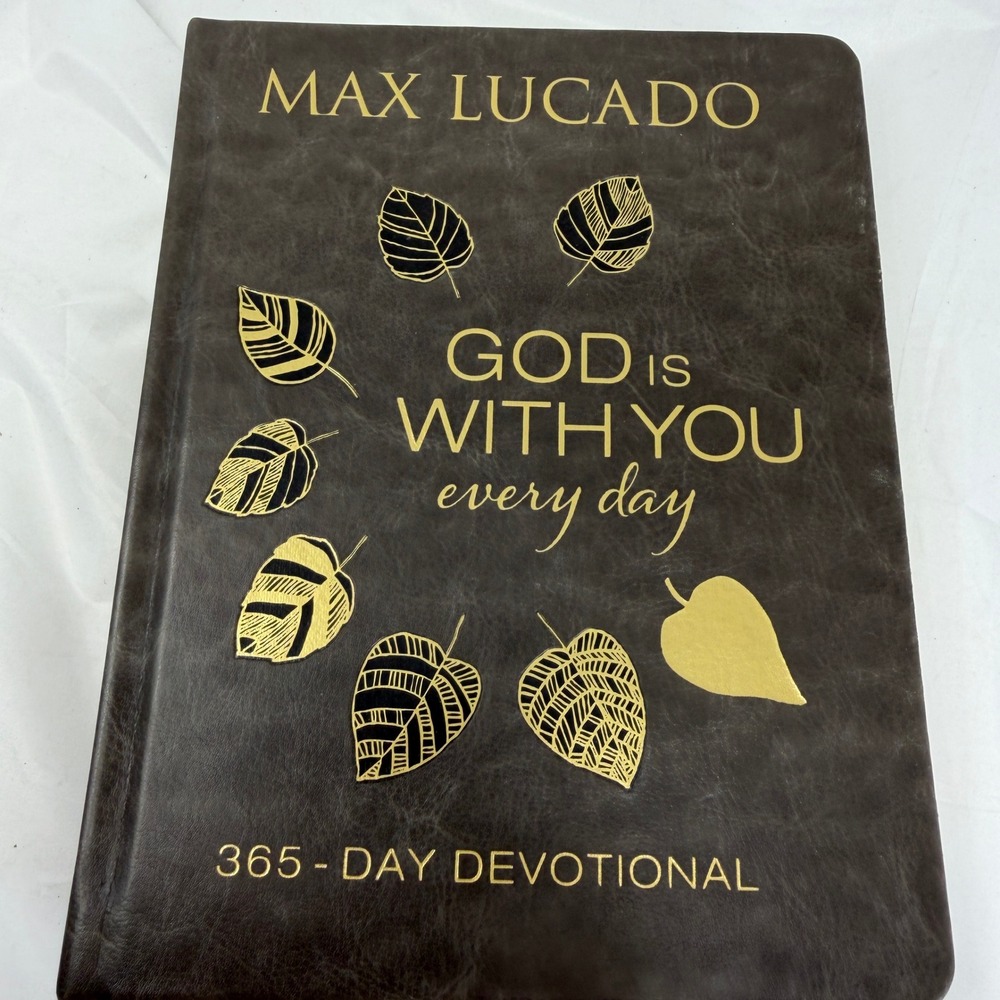 Max Lucado God Is With You Every Day 365-Day Devotional Thomas Nelson Brown Gold